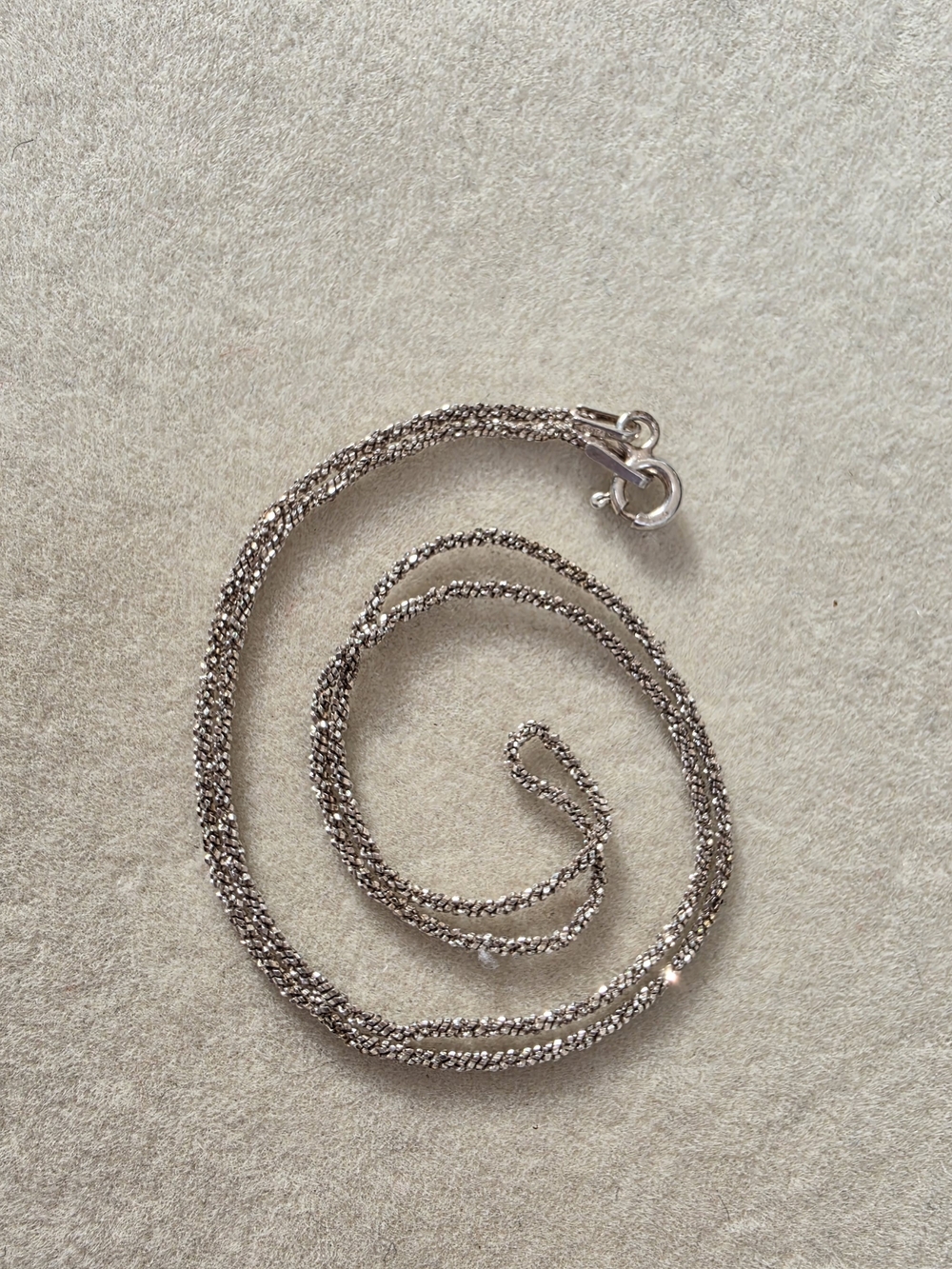 Italian 925 Sterling Silver Diamond-Cut Wheat Chain Necklace • 14" • 1.75g